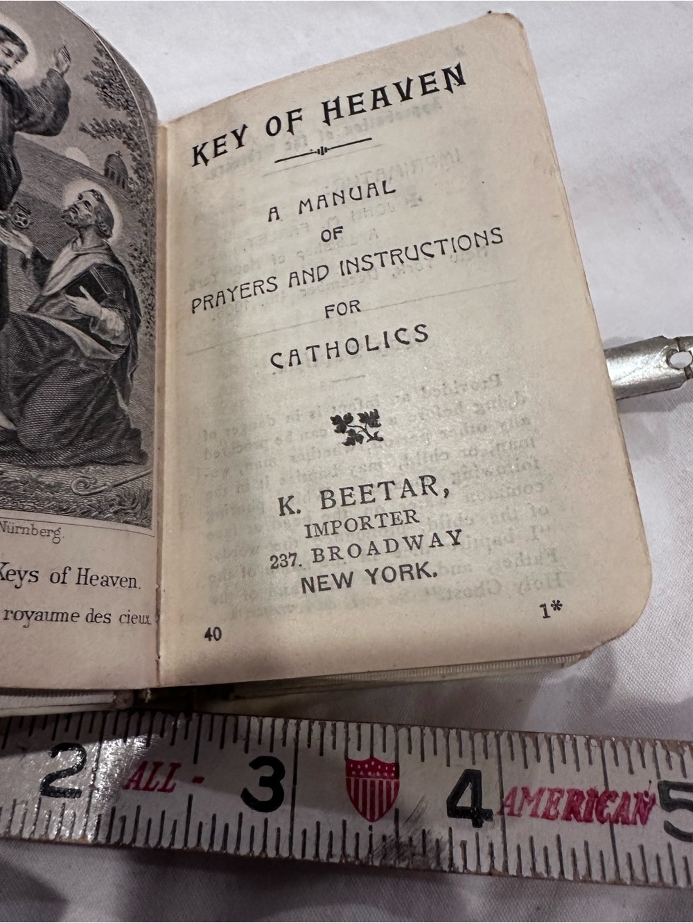 This is an antique embossed Key of Heaven Catholic prayer book published in 1905 - Picture 7 of 7